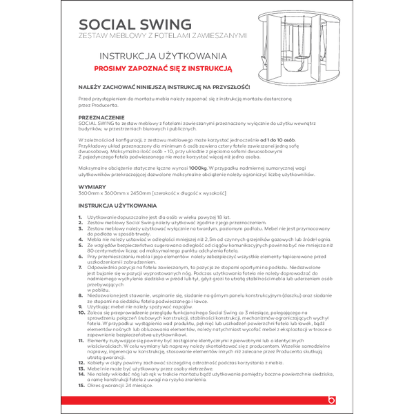 social swing - usage instruction